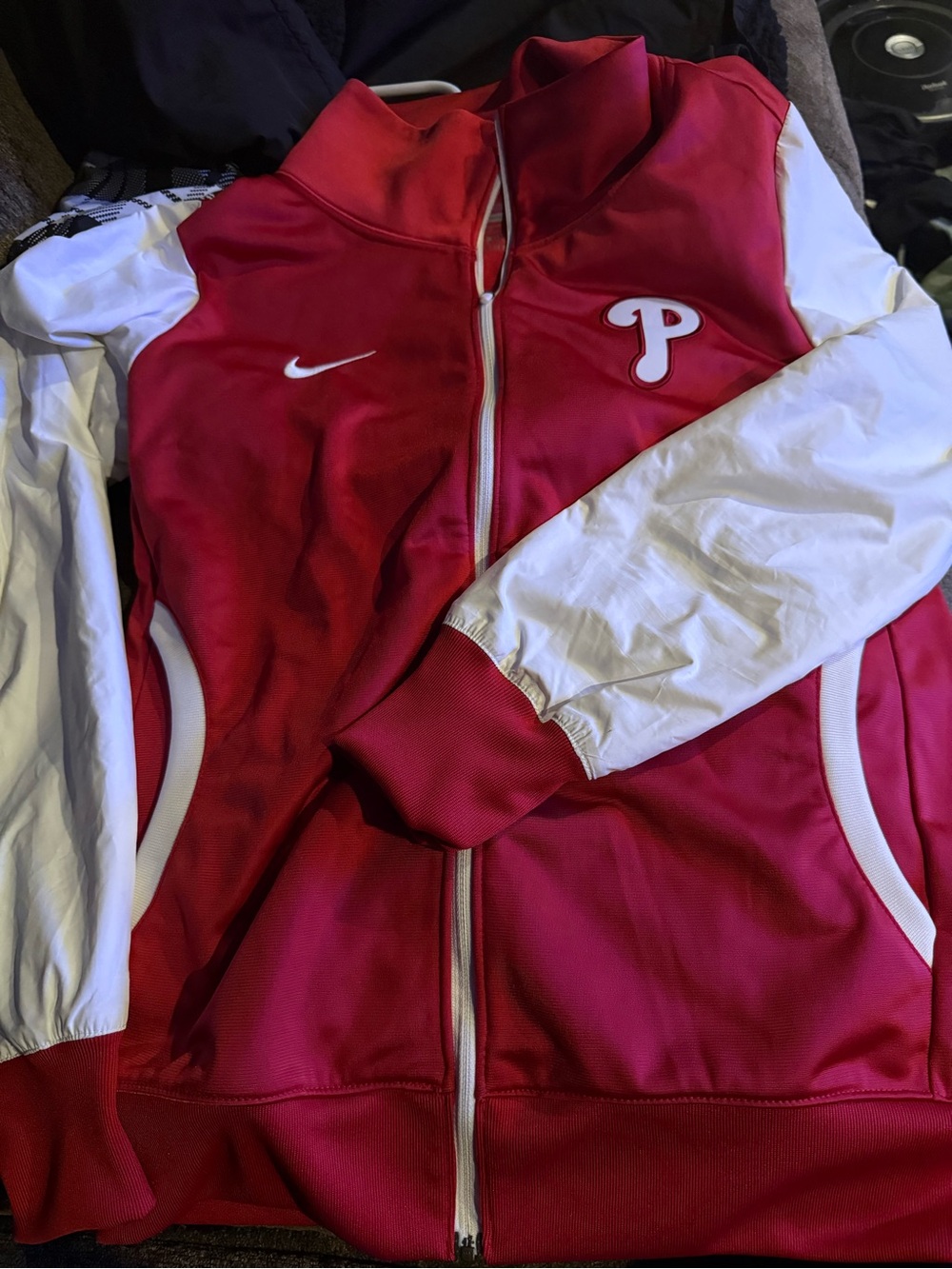 Nike Red and White MLB Genuine Merchandise Jacket